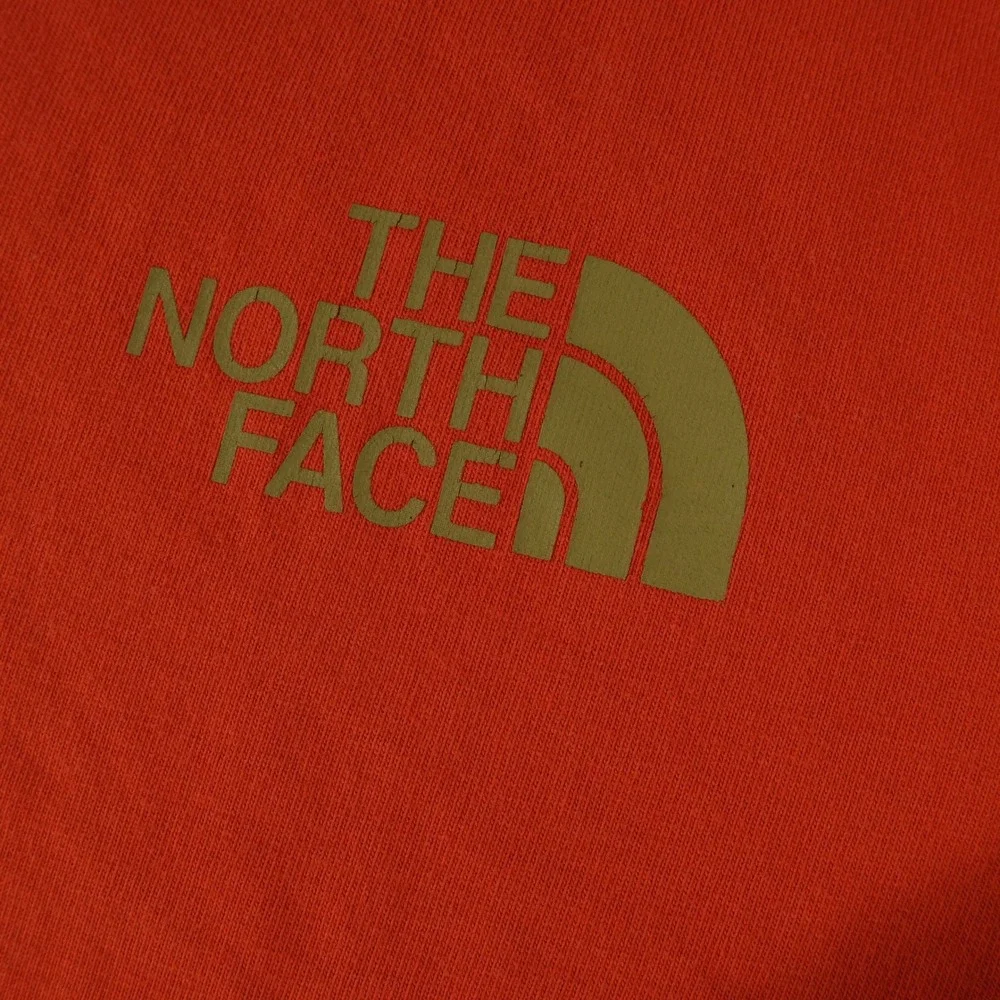 The‎ North Face Hoodie Mens Large Orange Tan Colorblock Hooded Sweatshirt